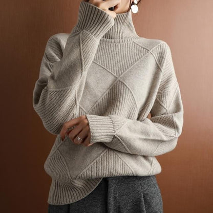 Cashmere sweater med rullekrave: Elegance og komfort til vinteren 